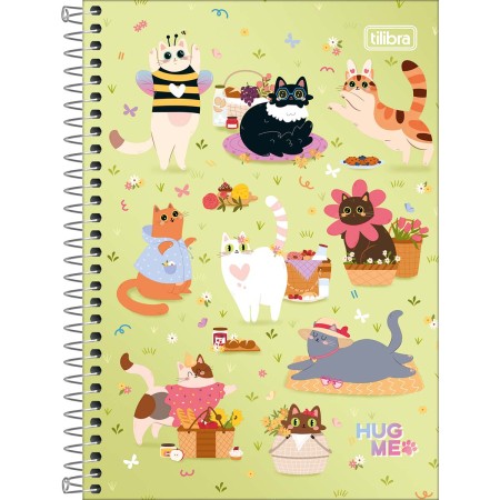 Foto ilustrativa Caderno Espiral Capa Dura 1/4 Hug Me 80 Folhas