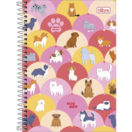 Foto ilustrativa Caderno Espiral Capa Dura 1/4 Hug Me 80 Folhas