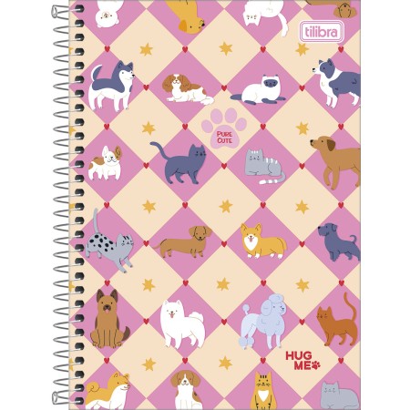 Foto ilustrativa Caderno Espiral Capa Dura 1/4 Hug Me 80 Folhas