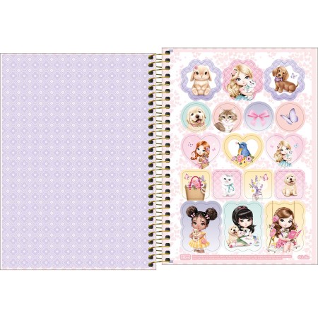 Foto ilustrativa Caderno Espiral Capa Dura 1/4 Jolie 80 Folhas