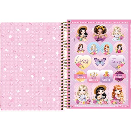 Foto ilustrativa Caderno Espiral Capa Dura 1/4 Jolie 80 Folhas