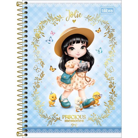 Foto ilustrativa Caderno Espiral Capa Dura 1/4 Jolie 80 Folhas