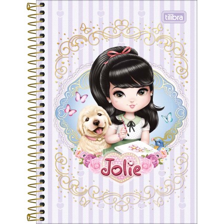 Foto ilustrativa Caderno Espiral Capa Dura 1/4 Jolie 80 Folhas