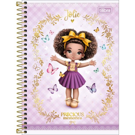 Foto ilustrativa Caderno Espiral Capa Dura 1/4 Jolie 80 Folhas