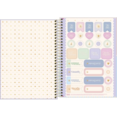 Foto ilustrativa Caderno Espiral Capa Dura 1/4 Linea 80 Folhas