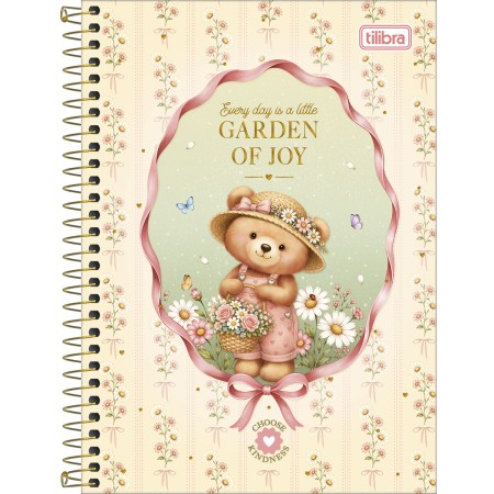 Foto ilustrativa Caderno Espiral Capa Dura 1/4 Love Bears 80 Folhas
