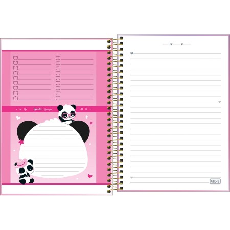 Foto ilustrativa Caderno Espiral Capa Dura 1/4 Lovely Friend 80 Folhas