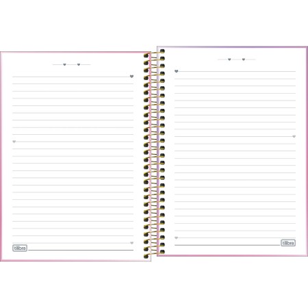 Foto ilustrativa Caderno Espiral Capa Dura 1/4 Lovely Friend 80 Folhas