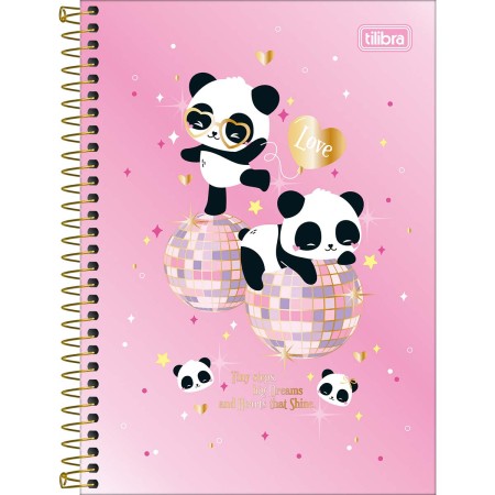 Foto ilustrativa Caderno Espiral Capa Dura 1/4 Lovely Friend 80 Folhas
