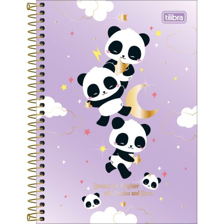 Foto ilustrativa Caderno Espiral Capa Dura 1/4 Lovely Friend 80 Folhas