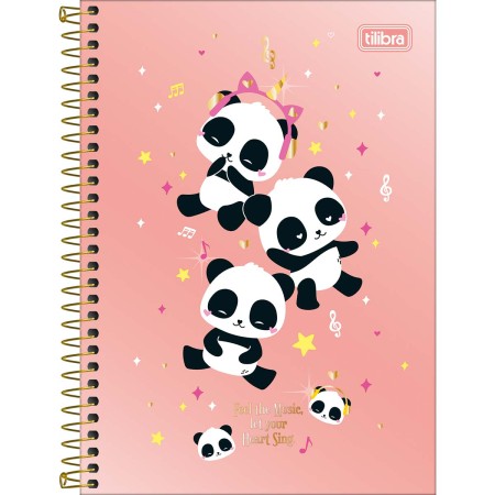 Foto ilustrativa Caderno Espiral Capa Dura 1/4 Lovely Friend 80 Folhas