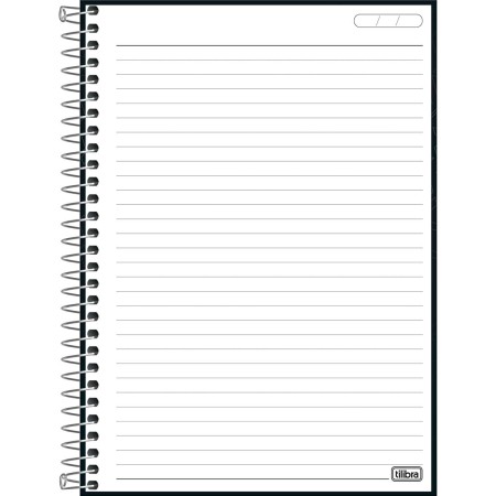 Foto ilustrativa Caderno Espiral Capa Dura 1/4 Lunix 80 Folhas
