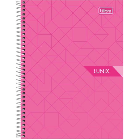 Foto ilustrativa Caderno Espiral Capa Dura 1/4 Lunix 80 Folhas