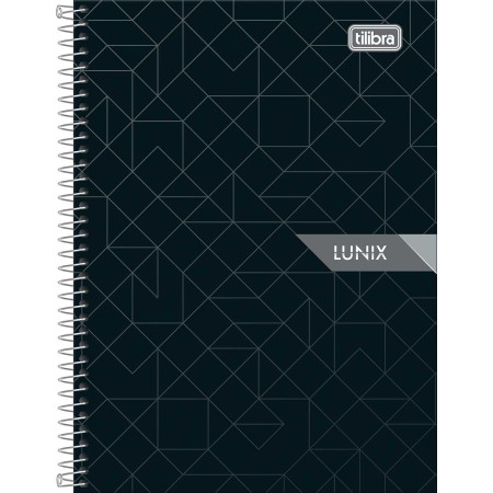 Foto ilustrativa Caderno Espiral Capa Dura 1/4 Lunix 80 Folhas
