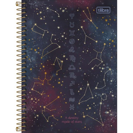 Foto ilustrativa Caderno Espiral Capa Dura 1/4 Magic 80 Folhas