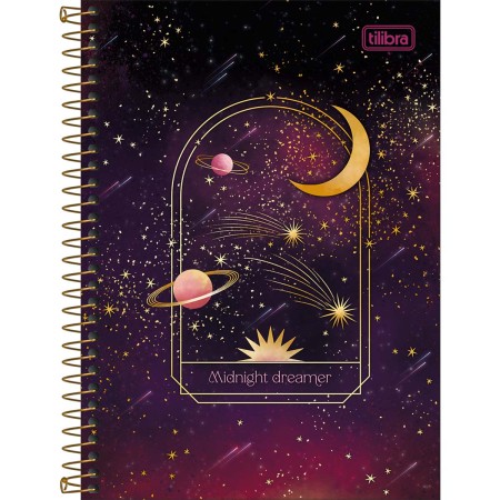 Foto ilustrativa Caderno Espiral Capa Dura 1/4 Magic 80 Folhas