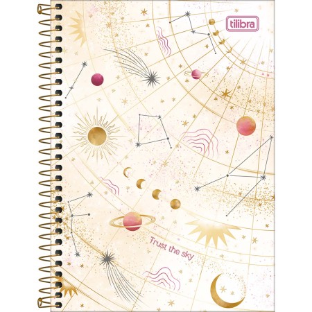 Foto ilustrativa Caderno Espiral Capa Dura 1/4 Magic 80 Folhas