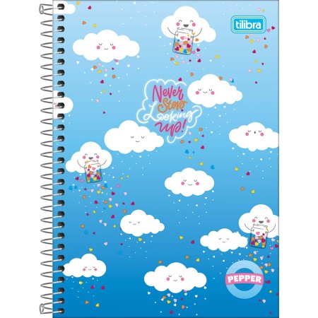 Foto ilustrativa Caderno Espiral Capa Dura 1/4 Pepper Feminino 160 Folhas