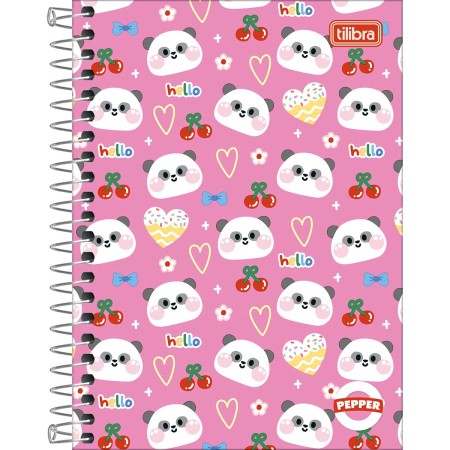 Foto ilustrativa Caderno Espiral Capa Dura 1/4 Pepper Feminino 160 Folhas