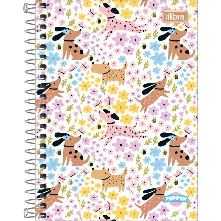 Foto ilustrativa Caderno Espiral Capa Dura 1/4 Pepper Feminino 160 Folhas
