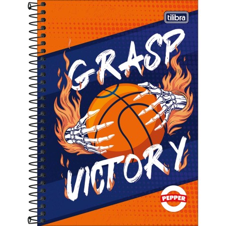 Foto ilustrativa Caderno Espiral Capa Dura 1/4 Pepper Masculino 80 Folhas
