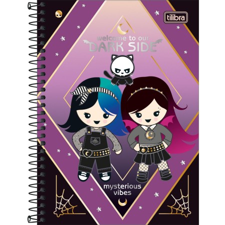 Foto ilustrativa Caderno Espiral Capa Dura 1/4 Plush Poison 80 Folhas