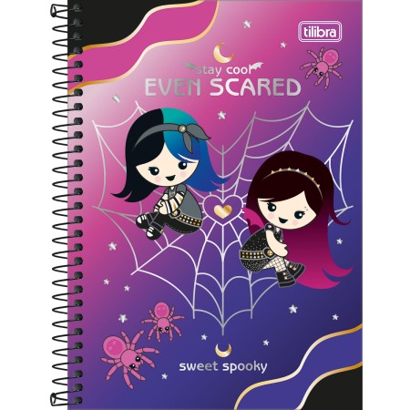 Foto ilustrativa Caderno Espiral Capa Dura 1/4 Plush Poison 80 Folhas