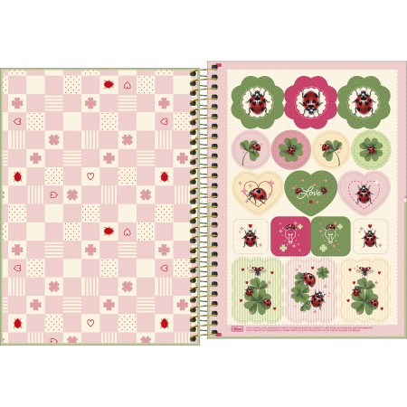 Foto ilustrativa Caderno Espiral Capa Dura 1/4 Scarlet 80 Folhas