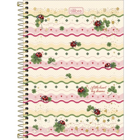 Foto ilustrativa Caderno Espiral Capa Dura 1/4 Scarlet 80 Folhas