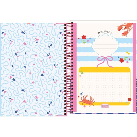 Foto ilustrativa Caderno Espiral Capa Dura 1/4 Seamalfi 80 Folhas
