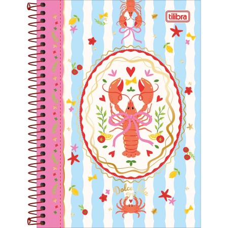 Foto ilustrativa Caderno Espiral Capa Dura 1/4 Seamalfi 80 Folhas