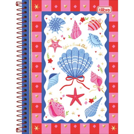 Foto ilustrativa Caderno Espiral Capa Dura 1/4 Seamalfi 80 Folhas