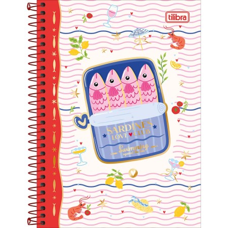 Foto ilustrativa Caderno Espiral Capa Dura 1/4 Seamalfi 80 Folhas