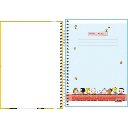 Foto ilustrativa Caderno Espiral Capa Dura 1/4 Snoopy 80 Folhas
