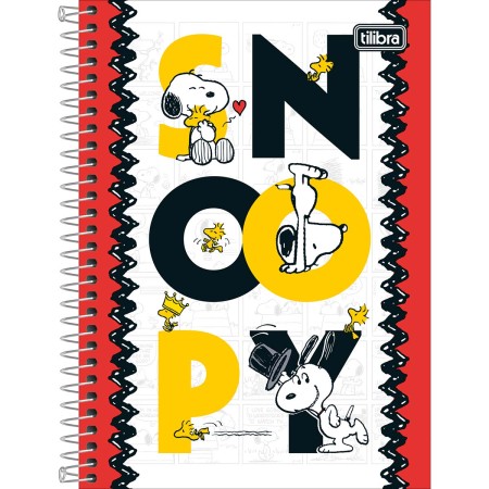 Foto ilustrativa Caderno Espiral Capa Dura 1/4 Snoopy 80 Folhas
