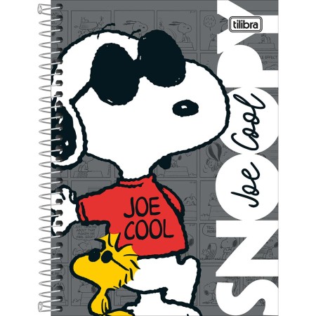 Foto ilustrativa Caderno Espiral Capa Dura 1/4 Snoopy 80 Folhas