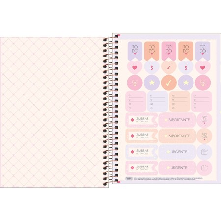 Foto ilustrativa Caderno Espiral Capa Dura 1/4 Soho 80 Folhas