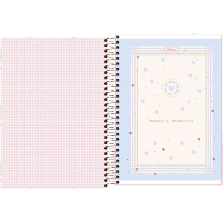 Foto ilustrativa Caderno Espiral Capa Dura 1/4 Soho 80 Folhas