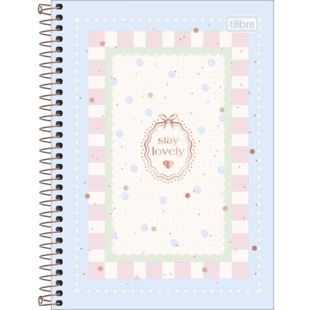 Foto ilustrativa Caderno Espiral Capa Dura 1/4 Soho 80 Folhas