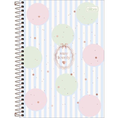 Foto ilustrativa Caderno Espiral Capa Dura 1/4 Soho 80 Folhas