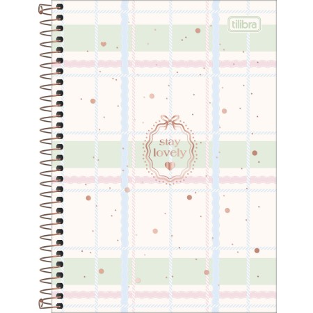 Foto ilustrativa Caderno Espiral Capa Dura 1/4 Soho 80 Folhas