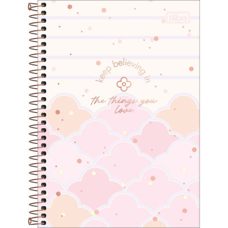 Foto ilustrativa Caderno Espiral Capa Dura 1/4 Soho 80 Folhas