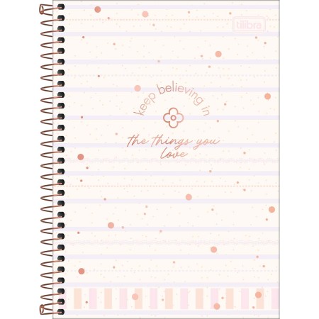 Foto ilustrativa Caderno Espiral Capa Dura 1/4 Soho 80 Folhas