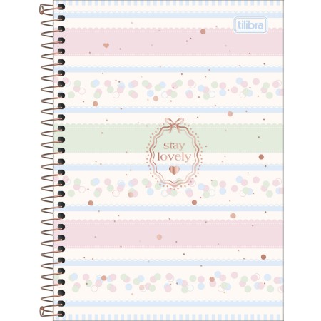 Foto ilustrativa Caderno Espiral Capa Dura 1/4 Soho 80 Folhas