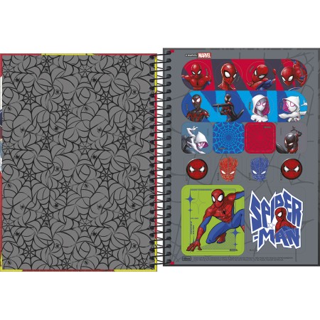 Foto ilustrativa Caderno Espiral Capa Dura 1/4 Spider-Man 80 Folhas