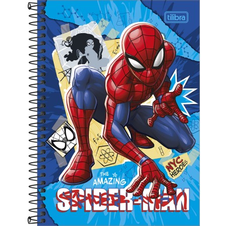 Foto ilustrativa Caderno Espiral Capa Dura 1/4 Spider-Man 80 Folhas