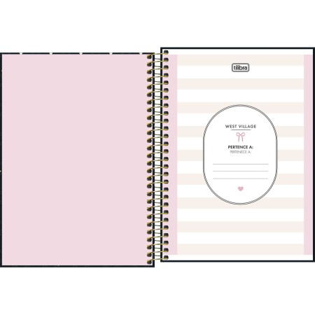 Foto ilustrativa Caderno Espiral Capa Dura 1/4 West Village 80 Folhas