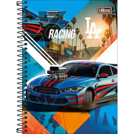 Foto ilustrativa Caderno Espiral Capa Dura 1/4 X-Racing 80 Folhas