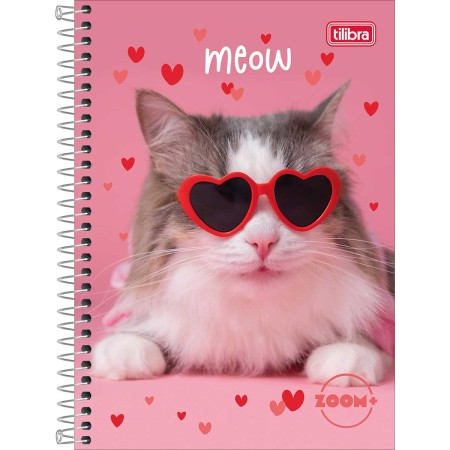 Foto ilustrativa Caderno Espiral Capa Dura 1/4 Zoom+ Feminino 200 Folhas
