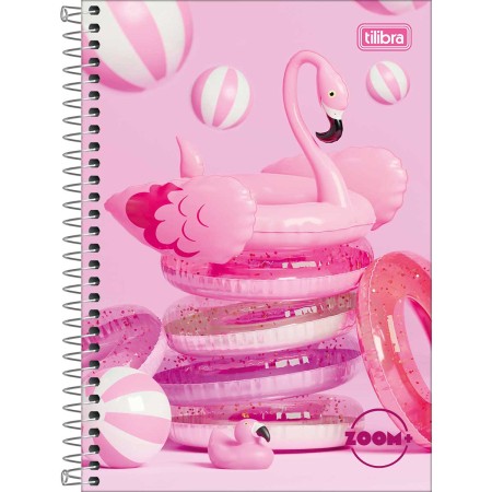 Foto ilustrativa Caderno Espiral Capa Dura 1/4 Zoom+ Feminino 96 Folhas